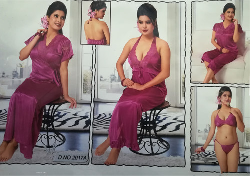 Best Quality Fabric 6 Pieces Nighty Set For Girls - 2017-A