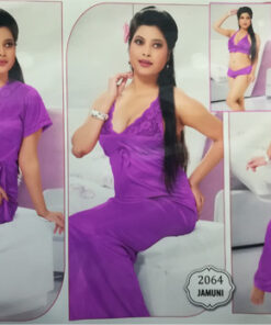 Bridal Silk Nighty Set For Honeymoon 2064 Jamuni