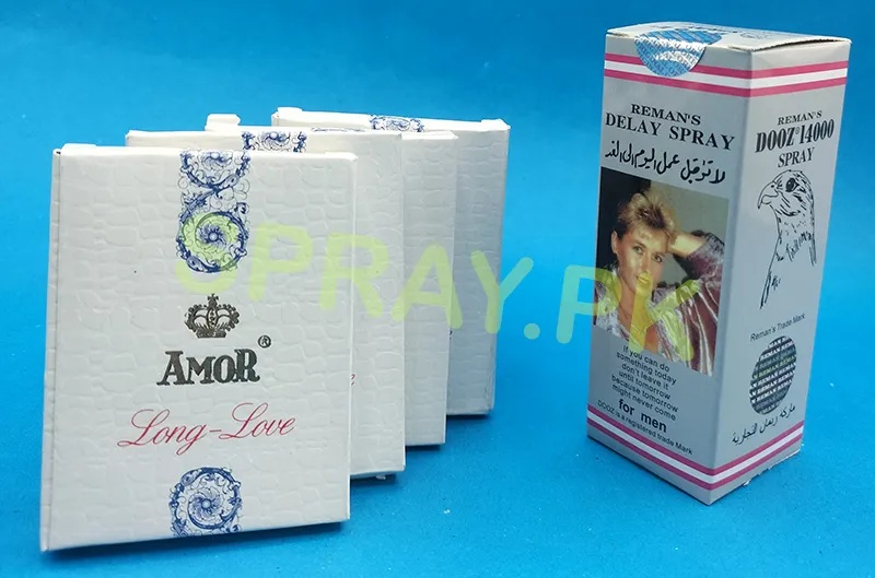 Reman's Dooz 14000 Spray with 12 Amor Long Love Condom