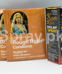 Knight Rider Delay Spray with Rough Rider Condoms