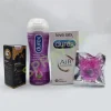 4-in-1 Couples Combo Ultra Thin Condoms + 2-in-1 Massage Gel + Delay Spray + Pleasure Ring